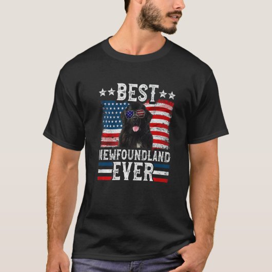 Best Newfoundland Ever American Flag 4th Of July P T-Shirt (Vorderseite)