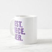 Best. Nichte. Immer.(Violette) Kaffeetasse (Vorderseite Links)