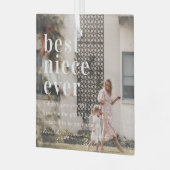 Best Niece Ever | Angebot und Foto Ornament Aus Glas (Vorderseite links)