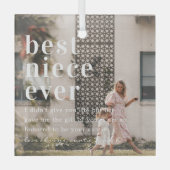 Best Niece Ever | Angebot und Foto Ornament Aus Glas (Vorderseite)