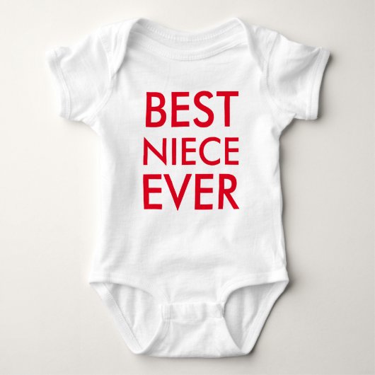 Best Niece Ever Modernes Elegantes Minimalistisch Baby Strampler (Vorderseite)