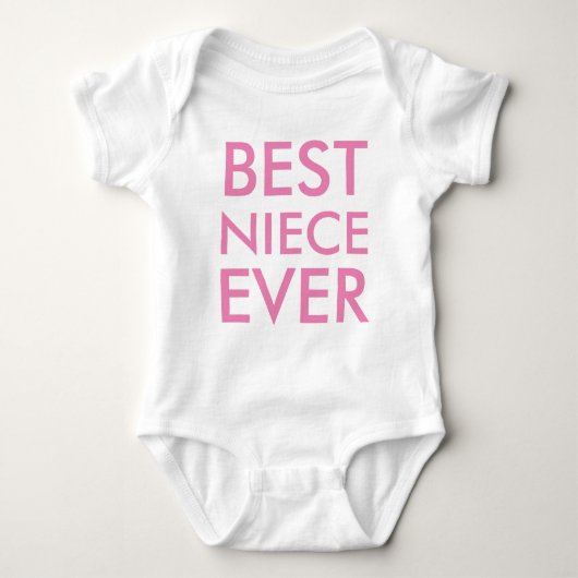 Best Niece Ever Modernes Elegantes Minimalistisch Baby Strampler (Vorderseite)