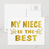 Best Niece Postkarte (Vorne/Hinten)