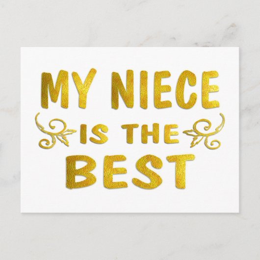 Best Niece Postkarte (Vorderseite)