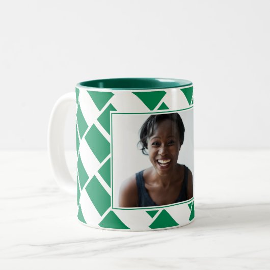 BEST NIGERIAN MAMA Personalisiert NIGERIA Flag Fot Zweifarbige Tasse (Vorderseite Links)