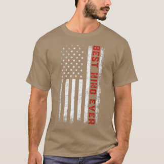 Best Nino Ever American Flag Patriotic Nino Vater T-Shirt