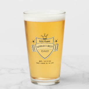 Best No.1 VATER der Welt - Personalisiertes BIER P Glas