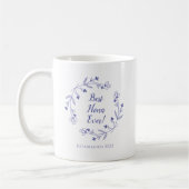 Best Nona jemals Floral Wreath Year Periwinkle Blu Kaffeetasse (Links)
