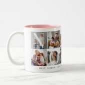 Best Nonna Ever, 10 Foto Grid-Geschenk für Oma Zweifarbige Tasse (Links)