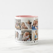 Best Nonna Ever, 10 Foto Grid-Geschenk für Oma Zweifarbige Tasse (Mittel)