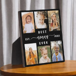 Best Nonna Ever - Grandchildren Fotoplatte<br><div class="desc">Feiern Sie das "Beste NaNa Ever" mit dieser personalisierten Grandchildren Foto Collage Plaque. Dieses herzliche Geschenk besticht durch eine wunderschön arrangierte Collage mit wertvollen Fotos, die besondere Momente einfangen, ergänzt durch eine liebevolle Botschaft. Aus hochwertigen Materialien mit schlichter Oberfläche gefertigt, ist es ideal, um auf der Zuhause als hochgeschätzter Sake...</div>