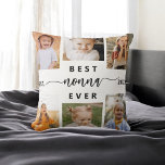 Best Nonna Ever - Grandchildren Kissen<br><div class="desc">Feiern Sie die "Beste Nonna je" mit diesem personalisierten Grandkinder-Foto Collage Kissen. Dieses herzliche Geschenk besticht durch eine wunderschön arrangierte Collage aus hochgeehrten Fotos, die besondere Momente einfangen, ergänzt durch eine herzliche Botschaft. Aus hochwertigem, weichem Stoff gefertigt, bietet es Komfort und Stil in jedem Wohnbereich. Die herausnehmbare Abdeckung ist maschinenwaschbar...</div>