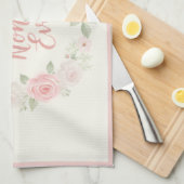 Best Nonna Ever Pink & Green Floral Wreath Geschirrtuch (Viertel Falte)