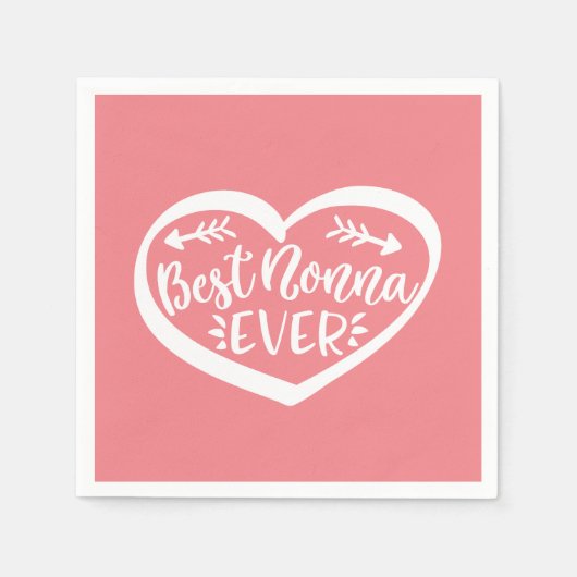 Best Nonna Ever Serviette (Vorderseite)