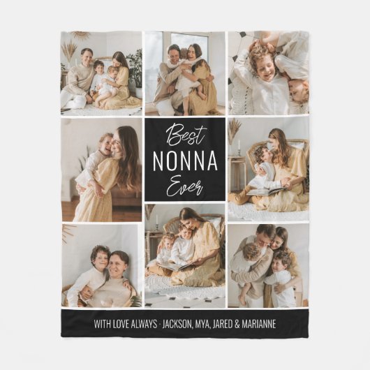 Best NONNA je Custom Fleece Blanket (Vorderseite)