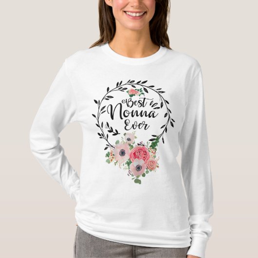 Best Nonna jemals Flora Deco Grande T-Shirt (Vorderseite)