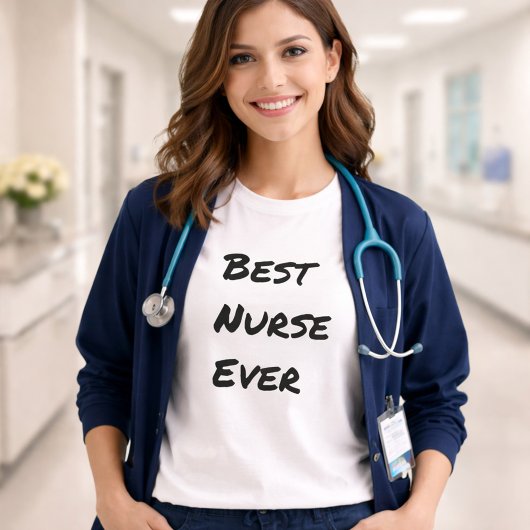 Best Nurse Ever Calligraphy T-Shirt