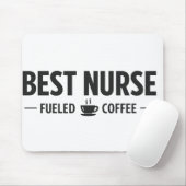 Best Nurse Fueled by Coffee Mouse Pad Mousepad (Mit Mouse)