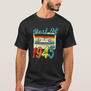 Best of 1945 77. Geburtstag Vintages Kassettenband T-Shirt