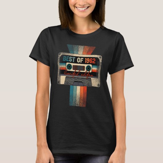 Best of 1962 Cassette Tape 60 Birthday 60 Year Ol T-Shirt (Vorderseite)