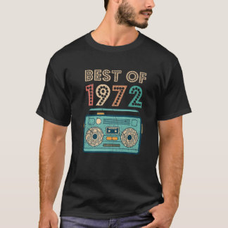 Best of 1972 50th Birthday Cassette Retro Vintag T-Shirt