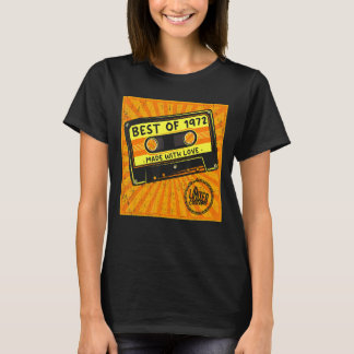 Best of 1972 Birthday Cassette Liebe T-Shirt