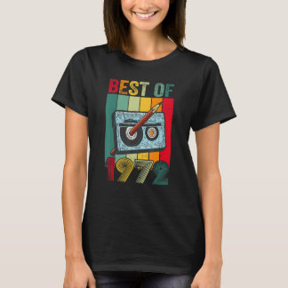 Best of 1972 Cassette Tape 50 Jahre alt 50. Geburt T-Shirt