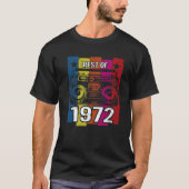 Best of 1972 Stereo Radio Cassette Player Geburtst T-Shirt (Vorderseite)