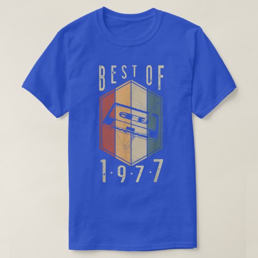 Best of 1977 45 year Geschenke Kassettenband 45. T-Shirt (Design vorne)
