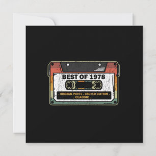 Best Of 1978 Vintage-Kassette Lustiges Geburtstags Einladung