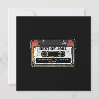 Best Of 1981 Vintage Cassette Funny Birthday Gift Einladung