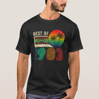 Best of 1983 39th Birthday Vintag Cassette Limite T-Shirt