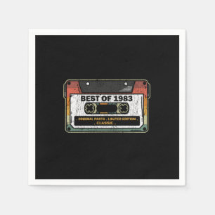Best of 1983 Vintag Cassette Funny Geburtstagsgesc Serviette