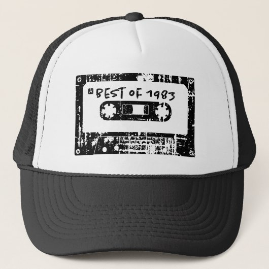 Best of 1983 Vintag Cassette Mix Tape Truckerkappe (Vorderseite)