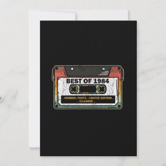 Best of 1984 Vintag Cassette Funny Geburtstagsgesc Einladung