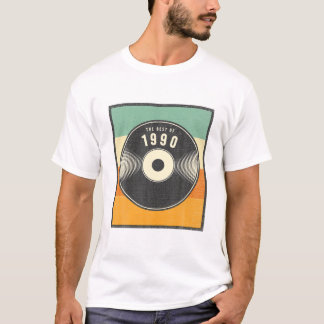 Best of 1990 30th Birthday Geschenke Vinyl Record T-Shirt