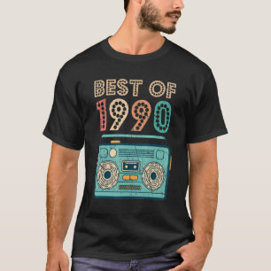 Best of 1990 32. Geburtstag Kassette Retro Vintag T-Shirt