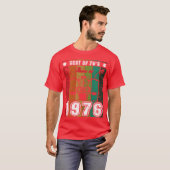 Best Of 70s Born In 1976 Classic Motorcycle family T-Shirt (Vorne ganz)