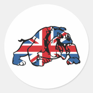 Best of British Union Jack Bulldog Runder Aufkleber