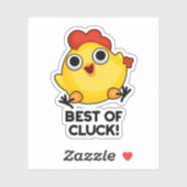 Best of Cluck Funny Chicken Puff Aufkleber (Blatt)