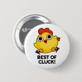 Best of Cluck Funny Chicken Puff Button (Vorne & Hinten)