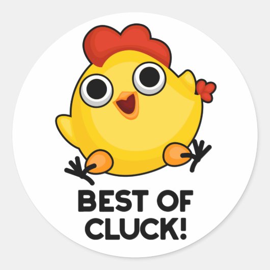 Best of Cluck Funny Chicken Puff Runder Aufkleber (Vorderseite)