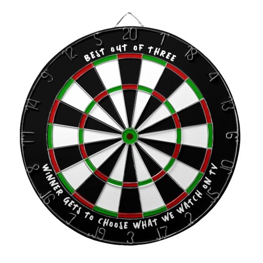 "BEST OF DREI" Custom Darts Game Prize Dartscheibe (vorne)