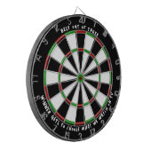 "BEST OF DREI" Custom Darts Game Prize Dartscheibe (Vorderseite Links)