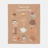 Best of Fall Wenige meiner Lieblingssachen Fleecedecke (Vorderseite)