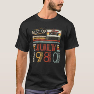 Best of July 1980 Birthday Vintag 42 Jahre alt T-Shirt