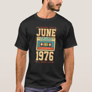 Best of June 1976 46 Years Cassette Tape 46. T-Shirt