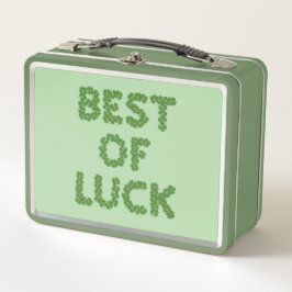 Best of Luck Clovers Greeting Metall Brotdose