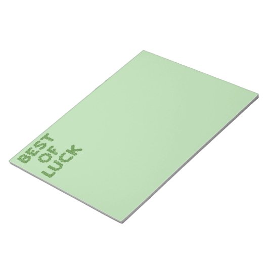 Best of Luck Clovers Greeting Notizblock (angewinkelt)