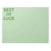 Best of Luck Clovers Greeting Notizblock (Vorderseite)